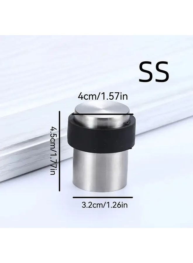 Heavy Duty Black Stainless Steel Door Stopper Wall Mounted Floor Protector - Image 2